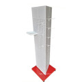 3sides Metal Perforated Rotating Shelf,pegboard display shelf turnable